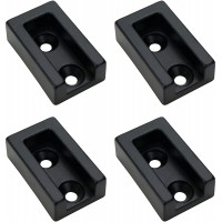 LC LICTOP Square Closet Rod End Supports Flanges Fit Pipe Max: 12mm 0.47",Matte Black,4pcs - BU4ON34LL