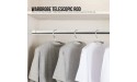 Shipenophy Wardrobe Telescopic Rod Adjustable Length Stainless Steel Firm Wardrobe Clothing Rail for Bedroom - BNOEPNQ2P