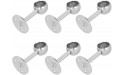Wardrobe Rod Bracket 6Pcs Stainless Steel Stable Structure Wardrobe Pole Holder Hardware Fitting for Clothes and Hat Rods for Home22 half pass - BYOGDPN43