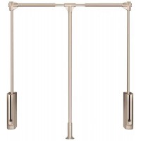 YYZYL Pull Down Wardrobe Rail Closet Rod Adjustable Hanging Wardrobe Lifter with 90° Stop Automatic Return Extendable Lift Clothes Hanging Rail Easy to Install and Use890-1200MM - B30VSU7TX
