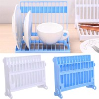 2 Pack Dish Drying Rack for Big Kitchen Counter Folding Dish Drainer,Bowl Plate Drying Rack Environmentally Friendly Plastic - BHLVAE5A0