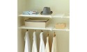 Adjustable Closet Shelf Organizer Bathroom Organizers and Storage,Length Extends from 20.85 to 35.45,Width 11.8 - BD7RE3L4G
