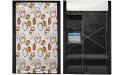 Ambesonne Coffee Portable Fabric Wardrobe Conceptual Watercolor Art with Beans and Spilled Java Drops Circular Stains Clothing Organizer and Storage Closet with Shelves 42.5 Pale Brown White - B2DB3ZIY1