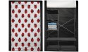 Ambesonne Ladybugs Portable Fabric Wardrobe Cross-Stitch Insect Model Animal Pixel Art Orderly Repeated Pattern Clothing Organizer and Storage Closet with Shelves 42.5 White Scarlet and Black - BZBSN5PMO