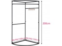 BUYT Detached Changing Room，Privacy Partition Tent Scre Clothing Rack Changing Room Privacy Screen Partition Rail Right Angle Shelf Thickened Shading Cloth - BGPGJZTKW