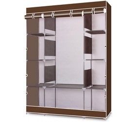 KERWATS 4-Layer 10 Lattices Non-Woven Fabric Wardrobe Coffee for Bedroom,Entrance,Living Room - BK5N8NH2H
