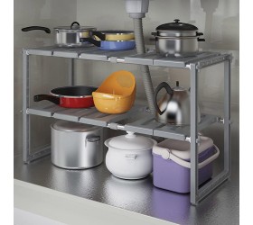 Kitchen sink rack multi-function storage rack retractable stainless steel Color : C - BF0VZZSEM