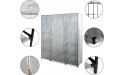 Livebest 69 High Non-Woven Fabric Portable Wardrobe Closet with Cover Doors-12 Storage Shelves 120 lbs Heavy Duty,59 L x 18 W x 69 H - BAPMD3RLJ