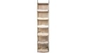 Nouvelle Legende 6-Shelf Hanging Closet Organizer — Collapsible Shelves for Shoes Clothes Storage Beige 12 W x 12 D x 50 H - BMFMSF6PV
