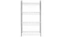 Rubbermaid 4-Tier Heavy Duty Wire Shelf Satin Nickel Easy Assemble with Hardware Included for Food Laundry Closet Home Storage Use - BGWWWW6B8