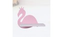 TENDYCOCO Wall Mounted Floating Shelves Wooden Flamingo Storage Rack Display Shelves Decorative Organizer Wall Decor Supplies for Cafe Bedroom Bathroom Kitchen Office Left Style - B4TDUW17U