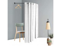 ZHANGWN Clothing Store Fitting Room U-Shaped Track Locker Room Easy to Assemble Changing Room Anti-Rust Metal Frame Strong Load-Bearing Protection Privacy Partition Color : White Size : 250x200cm - BN33KOYMV