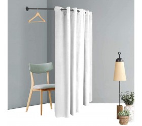 ZHANGWN Clothing Store Fitting Room U-Shaped Track Locker Room Easy to Assemble Changing Room Anti-Rust Metal Frame Strong Load-Bearing Protection Privacy Partition Color : White Size : 250x200cm - BN33KOYMV