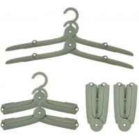 HGYZE Hanging Travel Clothing Hangers for Shirt Suit Coat Robe 6Pcs Folding Portable Plastic Foldable Hanger for Laundry Holiday Camper Camping & Home Collapsible Clothes Drying Rack Hangers Green - BMCRX2RVZ