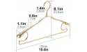 XMCX Clothing Wardrobe Storage Contoured Hangers Clothes Hangers for Suits and Garments Trouser Bar Jacket Coat Hangers 10pcs Color : Amber Gold - BEKKJAKXB