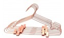 10Pack Koobay 17 Metal Hook Wire Rose Gold Copper Hangers with Clips Clothes Stroage Coat Hangers - B5UXC4VE1