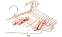 10Pack Koobay 17 Metal Hook Wire Rose Gold Copper Hangers with Clips Clothes Stroage Coat Hangers - B5UXC4VE1