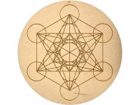 12" Metatron Cube Sacred Geometry Wall Art Cum Crystal Grid Mandala Wood Wall Art For Meditation And Home Decor - B63ZTYSLK