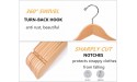 Amber Home Smooth Natural Finish Solid Wood Shirt Dress Hangers 10 Pack Sturdy Wooden Coat Hangers with Precisely Notches Clothes Hangers for Jacket Camisole Bridal Natural 10 - BNKM5T36J
