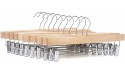 Basics Wooden Hangers with Clips Natural 10-Pack - BC13ASVTM