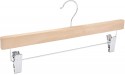 Basics Wooden Hangers with Clips Natural 10-Pack - BC13ASVTM