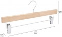 Basics Wooden Hangers with Clips Natural 10-Pack - BK37EI7FV