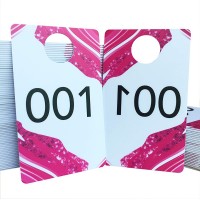 Durable Plastic Live Sale Number Tags Pink with Backwards Numbers on one Side Host a Live in Style Includes Number Cards for Live Sales 001-100 - B1IPZTMRC