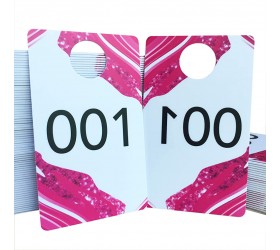 Durable Plastic Live Sale Number Tags Pink with Backwards Numbers on one Side Host a Live in Style Includes Number Cards for Live Sales 001-100 - B1IPZTMRC