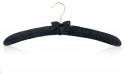 HANGERWORLD 5 Black and White 17inch Satin Padded Top Coat Clothes Garment Dress Hangers - BA9JC6JHX