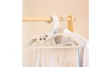 HongFeng 50 Pack Plastic Hangers Sturdy&Durable Duty Clothes Hanger for Coats Pants ,Light Weight Non Slip Suit hangers White - BAFXFA60E