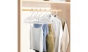 HongFeng 50 Pack Plastic Hangers Sturdy&Durable Duty Clothes Hanger for Coats Pants ,Light Weight Non Slip Suit hangers White - BAFXFA60E