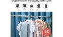 KEETDY 50 Pack Metal Hangers Coat Hangers Heavy Duty Stainless Steel Clothes Hanger for Closet Clothing Shirt Suit Pant 16.4 Inch - BTVR2VQXC