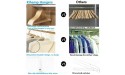 Kihamp Durable Natural Wooden 16pcs with Extra Smooth Finish Heavy Duty Slip Non Wrinkles Wood Suit Perfect Clothes Hangers for Coat Pant,Shir - B3X31UYDB