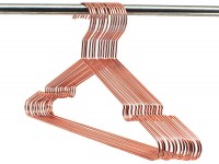 Koobay Clothes Hangers 17" Heavy Duty Adult Clothing Hangers Rose Copper Gold 60 Pack Metal Wire Top Clothes Hangers for Shirts Coat Storage Display - B1T1YPKU7