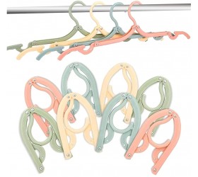 Mzhizhi 16 pcs Travel Hangers Portable Collapsible Clothes Hangers16 pcs with 6 Clips - B4DXA27VK