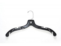 NAHANCO 2500 Plastic Shirt Dress Hanger with Swivel Chrome Hook Heavy Weight 17" Black Pack of 100 - B7R7M9PJ6