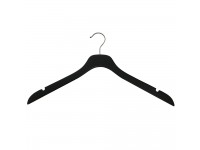 NAHANCO SL7021720 17" Slim Line Space Saving Wooden Shirt Dress Hanger Pack of 20 Black - B3LAX7Y5R