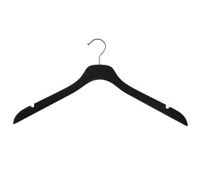 NAHANCO SL7021720 17 Slim Line Space Saving Wooden Shirt Dress Hanger Pack of 20 Black - B3LAX7Y5R