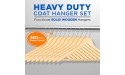 Premium Solid Wooden Hangers Smooth Finish Space Saving Heavy Duty Suit Clothes Hanger Set w 360 Degree Swivel Metal Hook Precisely Cut Notches for Coats Jackets Pants Dress 30-Pack - BN3VEIDLI