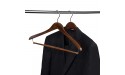 Quality Hangers Wooden Hangers Beautiful Sturdy Suit Coat Curved Hangers Great for Travelers Heavy Duty Hanger with Locking Bar Retro Finish 5 - BPS0DNFN0