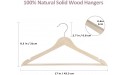 ROSOS Wooden Hangers 30 Pack Solid Wood Hangers with 360 Swivel Chrome Hook Smooth Finish & Precisely Cut Notches Slim Wooden Coat Hangers for Closet Natural - BXIIBUFWV