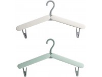 Sazfli Foldable Coat Hangers Portable Travel Collapsible Hangers with Clips for Clothes and Coats 2 Pcs - BD8R1NLMX
