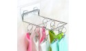 Sock Hanger Clothes Hanger Multifunctional Wall Mounted Stainless Steel Sock Rack with 8 10 Pegs for Hat Sock Hanger for Hat - B6B2C19XJ