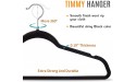 TIMMY Thin Plastic Hangers ,Black Clothes Hangers 50 Pack Pants Hangers Chrome Hooks Heavy Duty Hangers Space Saving Non Felt Adult Slimline Coat Hangers for Closet - BSZNPUBCX