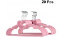 VOSAREA 20PCS Plastic Cloth Hangers Heart Hanger for Suit Shirt Coat Everyday Use - B0QBY8F0T