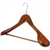 Wood Smooth Hanger Universal Non Slip Pants Bar Smooth Finish Solid Stable and Strong 45x6x24cm,for Dress Jacket Suit Coat,Home Heavy Clothes Hangers G - B5CVJ5FD5