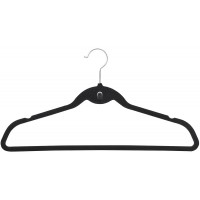 Yaheetech Nonslip Velvet Hangers Heavy-Duty Coat Hangers 100-pack Space-Saving Durable Clothes Hangers 360° Swivel Hook for Jacket Pant Camisole Dress Clothes Hangers Black - B7BZRJF1B