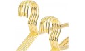 YINGHUA 15Pcs Copper Gold Metal Clothes Shirts Hanger with Groove Heavy Duty Strong Coats Hanger Suit Hanger Gold Color : Gold - BFNPQQXI1