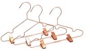 10Pack Koobay 13 Rose Copper Gold Shiny Metal Wire Top Clothes Hangers With Clips for Shirts Coat Storage & Display - BK9C5PR9S