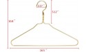 Beautiful Gold Aluminum Metal Suit Hangers Heavy Duty Coat Hangers 10 Pack Gold - BICRSMOJI